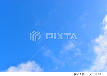 beautiful blue sky with white cloud, natural background in springtime 125604998