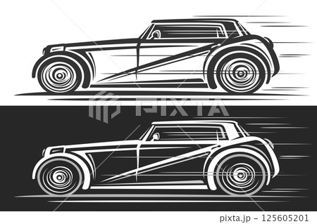 Vector logo for Hot Rod Car Vector logo for Hot Rod Car 125605201