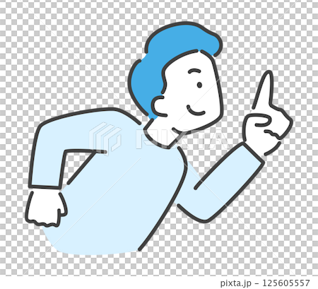 向量圖的一名男子向上 125605557