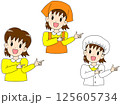 食育に使える指差しをする女の子 125605734