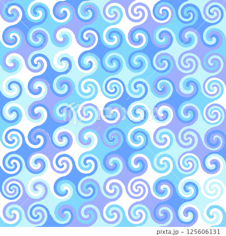 Blue and light blue kaleidoscope, beautiful geometric patterns 125606131