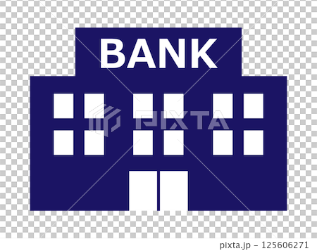 Bank silhouette (icon) 125606271