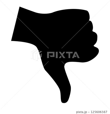 thumbs down silhouette thumbs down silhouette 125606387