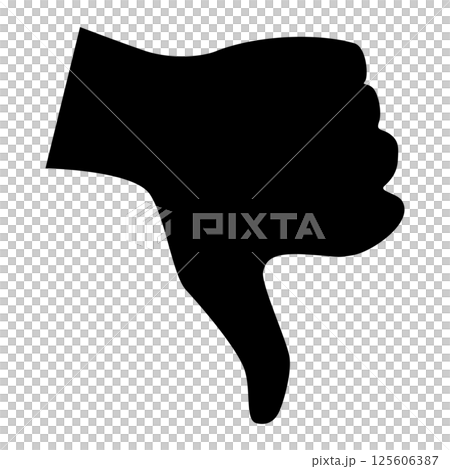 thumbs down silhouette thumbs down silhouette 125606387