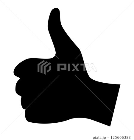 thumbs up silhouette thumbs up silhouette 125606388