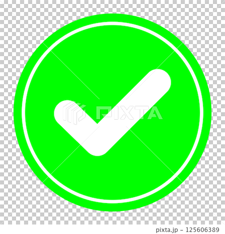 tick with circle badge 125606389