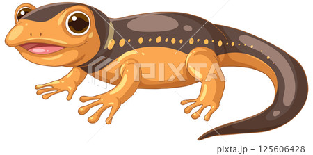 Colorful Salamander Vector Illustration with Playful Expression 125606428