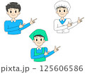 食育に使える指差しをする男の子 125606586