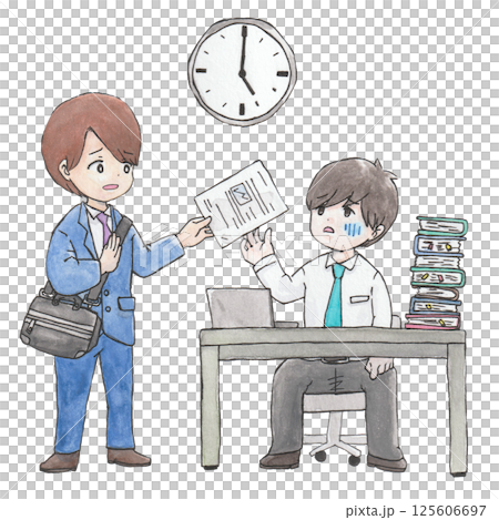 商人遭受權力騷擾(過度要求)的插圖 商人遭受權力騷擾(過度要求)的插圖 125606697