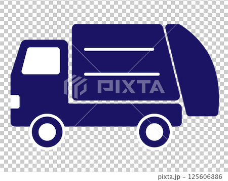 ゴミ収集車のシルエット(アイコン) ゴミ収集車のシルエット(アイコン) 125606886