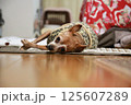寝転がっているミニチュアピンシャーの成犬 125607289