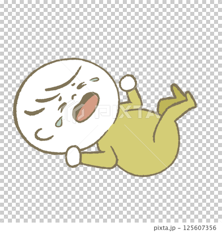 Crying baby yellow 125607356