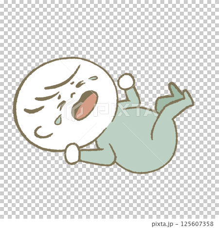 Crying baby light blue 125607358