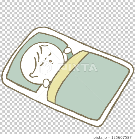 Sleeping baby light blue Sleeping baby light blue 125607587