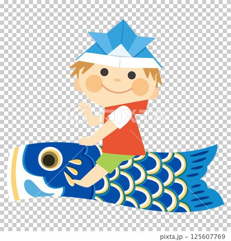 騎著鯉魚旗的男孩 125607769
