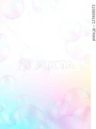 カラフルシャボン玉背景 125608072