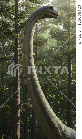 迫力満点!リアルな草食恐竜アルゼンチノサウルスの生態シーン 迫力満点!リアルな草食恐竜アルゼンチノサウルスの生態シーン 125608423