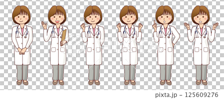Female doctor pose collection 125609276