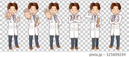 男性医師ポーズ集 125609284