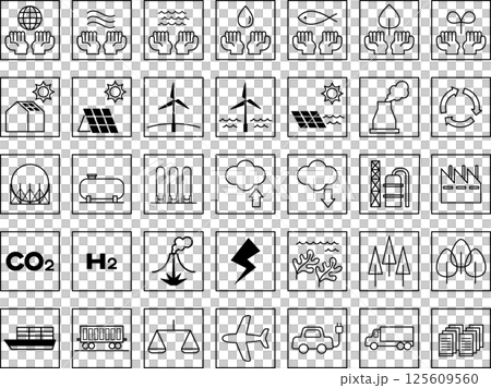 Environment, industry and energy icon set Environment, industry and energy icon set 125609560