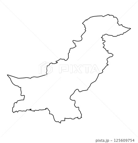 Pakistan Outline Map, National Borders for Geography and Travel Pakistan Outline Map, National Borders for Geography and Travel 125609754