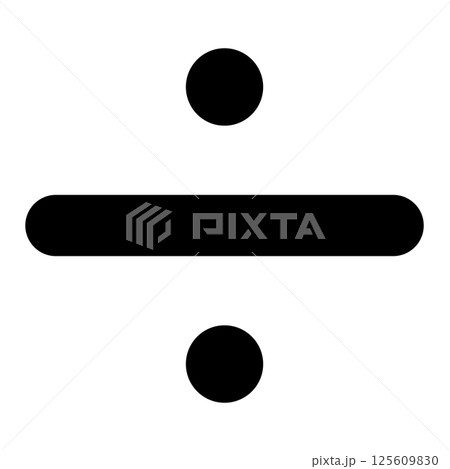 Division Symbol, Simple Math Operation Concept 125609830