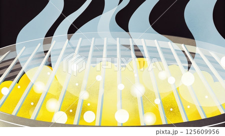 air pollution PM2.5 concept, Grilled food with smoke and glowing embers 125609956