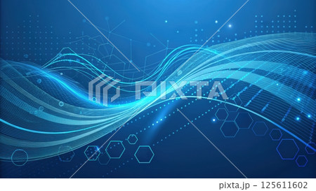 Abstract blue wave graphic design Abstract blue wave graphic design 125611602
