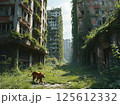 A city without people after the apocalypse, futurism. 125612332