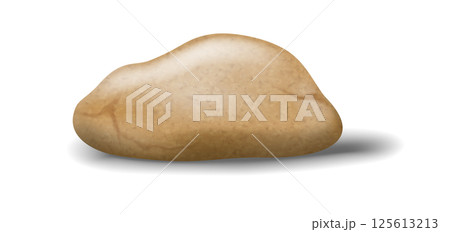 Realistic Illustration of Smooth Brown Stone 125613213