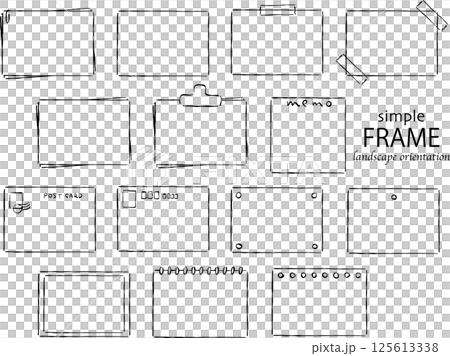 簡單框架，水平，矩形 125613338