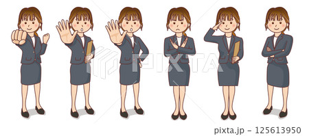 スーツを着た働く女性ポーズ集 125613950