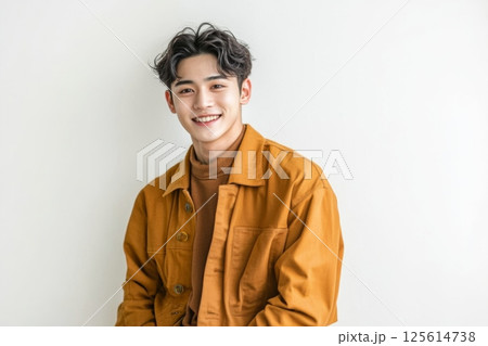 笑顔の若いアジア男性・カジュアルファッションのポートレート 笑顔の若いアジア男性・カジュアルファッションのポートレート 125614738