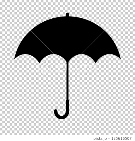 黒色の傘イラスト素材アイコン シャドー白黒 シンプル 背景白 ベクター png 黒色の傘イラスト素材アイコン シャドー白黒 シンプル 背景白 ベクター png 125616507