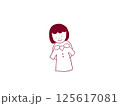 洋服を選んでる女の子 125617081