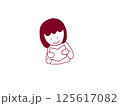 本を読む女の子 125617082