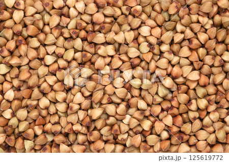 伝統的な日本食である蕎麦の実 125619772