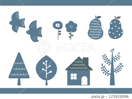 北欧風イラストアイコンセット1 125620096