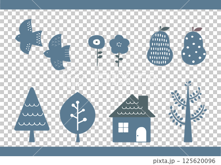 北欧風イラストアイコンセット1 125620096