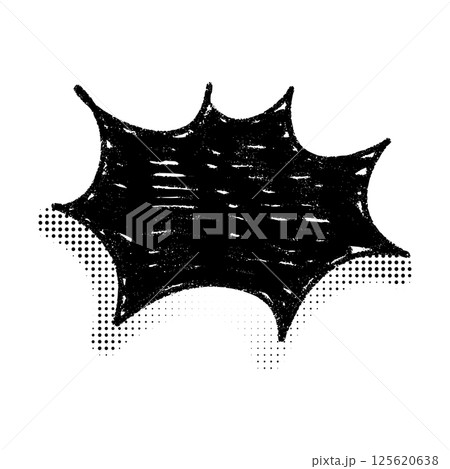 Pop art comic speech balloon with onomatopoeia effect. Cartoon dialog box and surprise sticker element. Flat vector illustration isolated on white background. 125620638