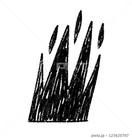 Sketchy flame set tribal. fire with dancing smoke. Tattoo icons collection. Flat vector illustration isolated on white background. 125620707