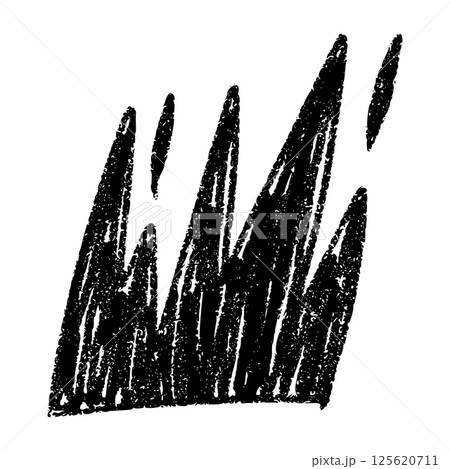 Sketchy flame set tribal. fire with dancing smoke. Tattoo icons collection. Flat vector illustration isolated on white background. 125620711