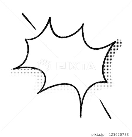 Pow! Comic speech bubble with explosive text effect. Cartoon pop art balloon and surprise frame shape. Flat vector illustration isolated on white background. 125620788