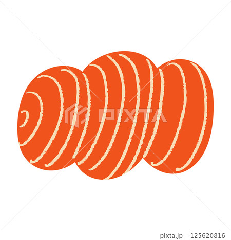 Abstract paper cutout shapes, organic geometric figures inspired, colorful summer texture, creative kid friendly design. Flat vector illustration isolated on white background. 125620816