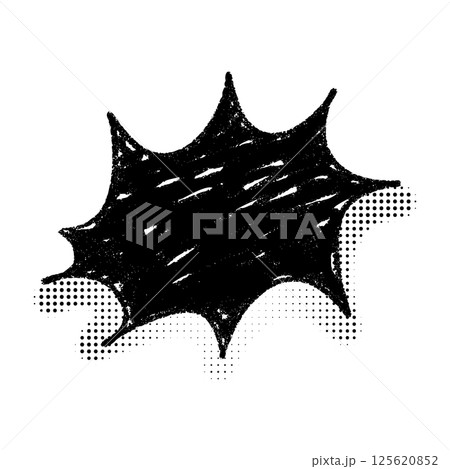 Pop art comic speech balloon with onomatopoeia effect. Cartoon dialog box and surprise sticker element. Flat vector illustration isolated on white background. 125620852