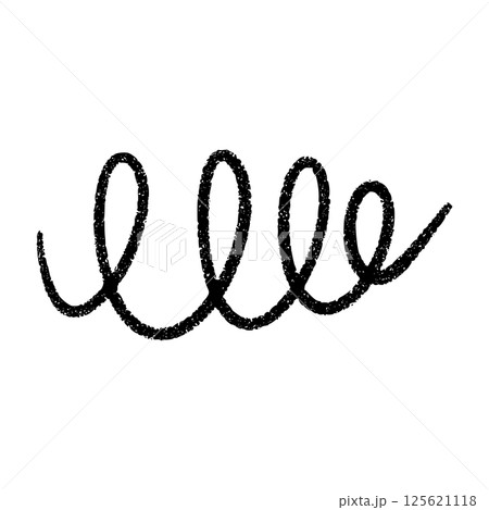 Flexible coil spring spiral. Thin wire curves in bouncing zigzag shapes. Flat vector illustration isolated on white background. 125621118