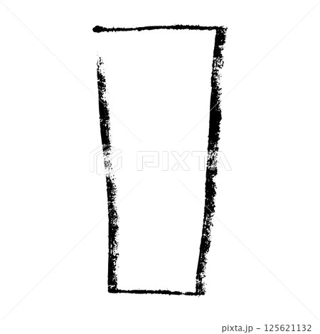 Hand-drawn rectangular frame with rough brush strokes, sketchy pencil and chalk outline, scribbled square border for design. Flat vector illustration isolated on white background. Hand-drawn rectangular frame with rough brush strokes, sketchy pencil and chalk outline, scribbled square border for design. Flat vector illustration isolated on white background. 125621132