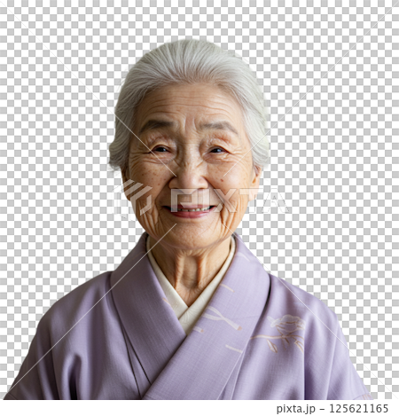 着物を着たシニア 125621165