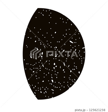 Lunar moon phases with crescent, half, and full cycle, celestial night sky elements, black and white astronomy icon set. Flat vector illustration isolated on white background. 125621238