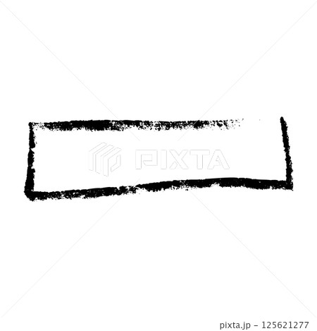 Hand-drawn rectangular frame with rough brush strokes, sketchy pencil and chalk outline, scribbled square border for design. Flat vector illustration isolated on white background. Hand-drawn rectangular frame with rough brush strokes, sketchy pencil and chalk outline, scribbled square border for design. Flat vector illustration isolated on white background. 125621277